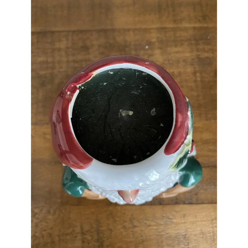2001‎ Fitz & Floyd Candy Lane Santa Candle Cup Christmas Holiday